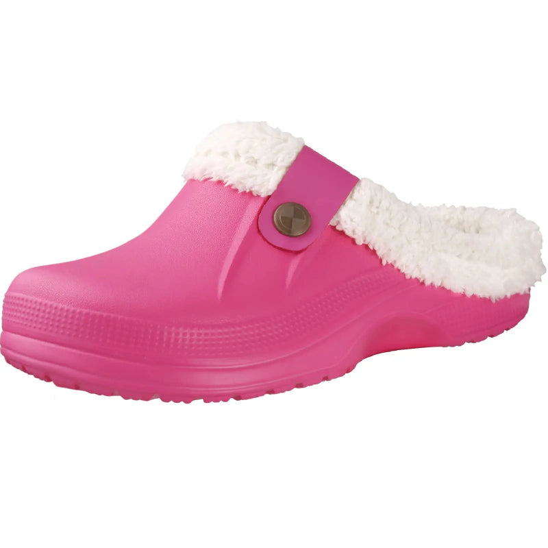 Comfortable & Waterproof Fur-Lined Clogs - Unisex pink