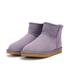 Comfortable and Warm Faux Fur Ankle Boots purple