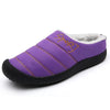 Cozy & Flexible Slip-On Slippers with Warm Fleece Lining - Unisex purple