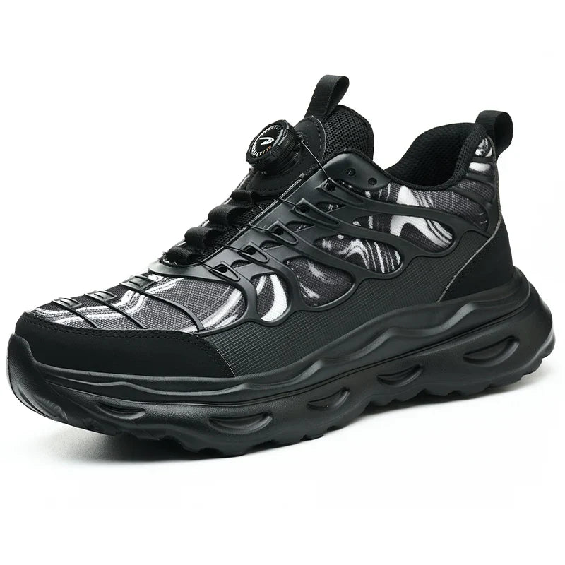 Crush-Resistant Safety Trainers with Twist-Lock Closure