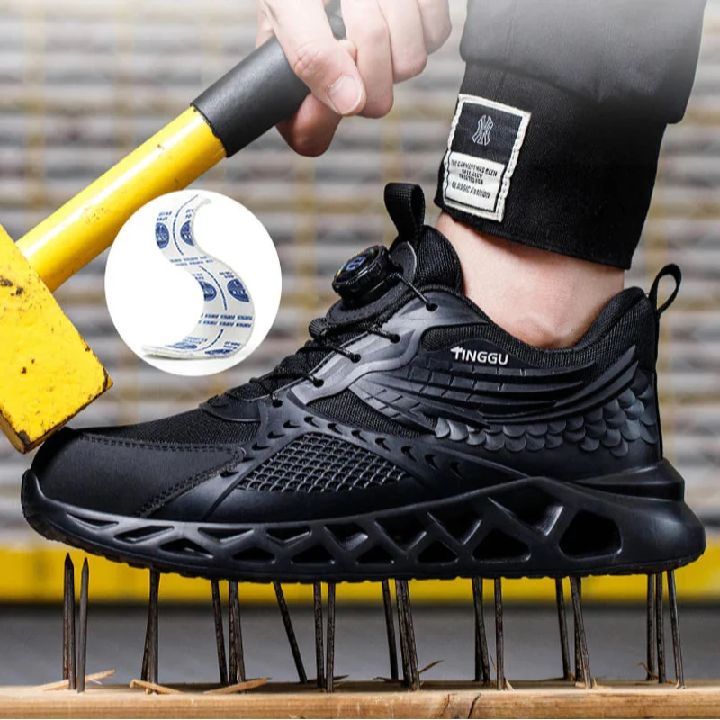 Flexible Safety Trainers with Twist Lock black1