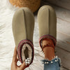 Fur Lined Platform Slippers Cozy & Comfortable - For Women khaki2