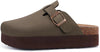 Non-Slip Leather Mules with Comfortable Cork Footbed - Unisex green2