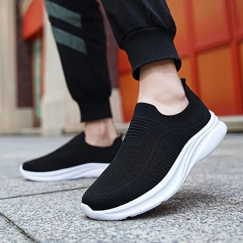 Lightweight & Breathable Walking Sneakers black&white1
