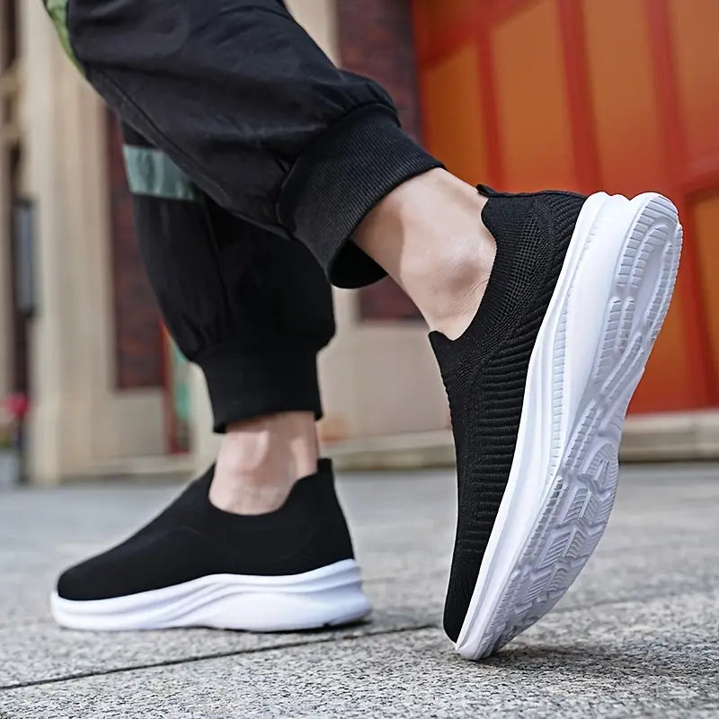 Lightweight & Breathable Walking Sneakers black&white3