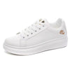 Lightweight & Flexible Platform Sneakers - For Women white gold4