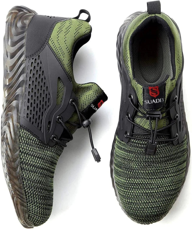 Lightweight & Indestructible Safety Trainers green3