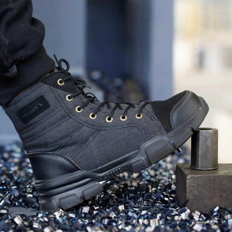 Lightweight Safety Boots with Steel Toe Cap black1