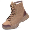 Lightweight Safety Boots with Steel Toe Cap khaki3