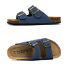 Lightweight Suede Cork Sandals blue