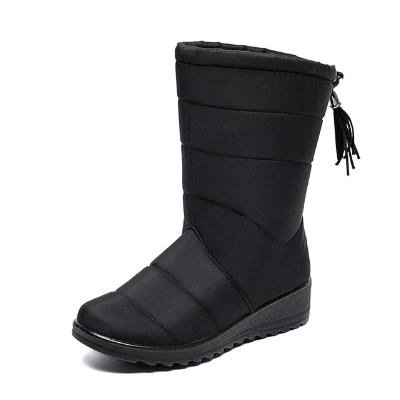 Lined & Waterproof High Winter Boots black