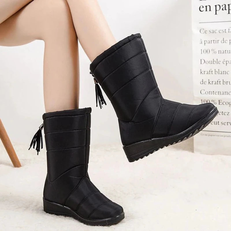 Lined & Waterproof High Winter Boots black1