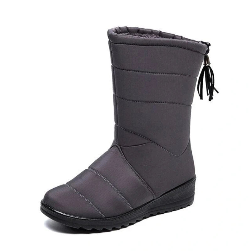 Lined & Waterproof High Winter Boots grey