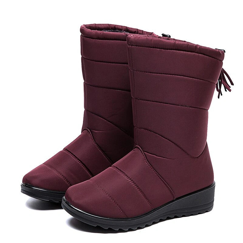 Lined & Waterproof High Winter Boots red1