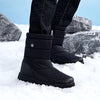Long Plush Waterproof Snow Boots black2