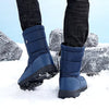 Long Plush Waterproof Snow Boots blue2