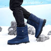 Long Plush Waterproof Snow Boots blue3