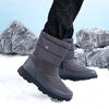 Long Plush Waterproof Snow Boots grey1