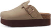 Non-Slip Leather Mules with Comfortable Cork Footbed - Unisex apricot1