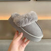 Pantoufles en fourrure stylisées pour femme grey