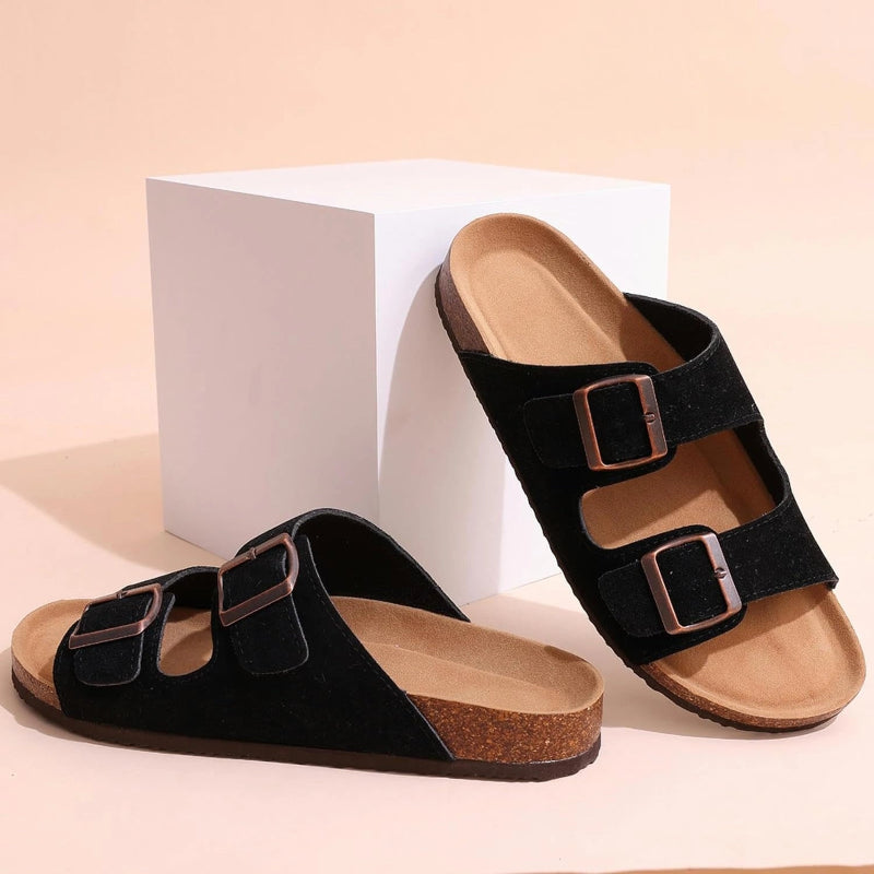 Suede & Flexible Mules with Soft Arch Support - For Women black2