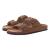 Suede & Flexible Mules with Soft Arch Support - For Women brown