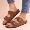 Suede & Flexible Mules with Soft Arch Support - For Women brown1