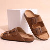 Suede & Flexible Mules with Soft Arch Support - For Women brown2