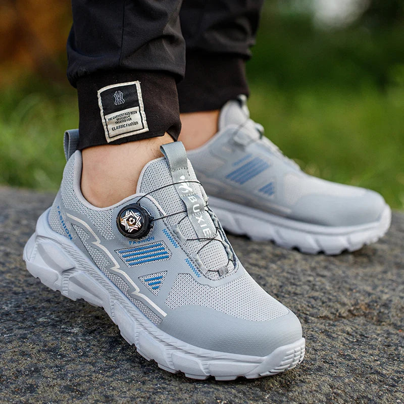 Ultra-Comfortable Safety Trainers with Twist-Lock Closure grey1
