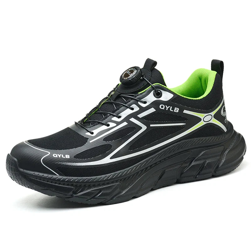 Ultra-Durable Safety Trainers with Twist Lock green