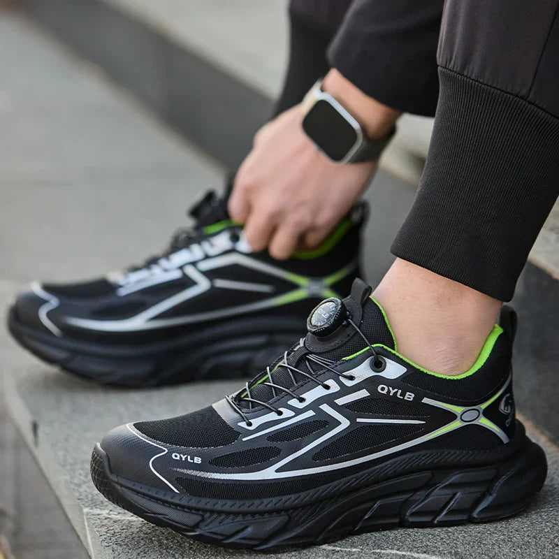 Ultra-Durable Safety Trainers with Twist Lock green1