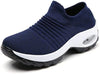 Ultra-Lightweight & Breathable Walking Sneakers - For Women blue whte
