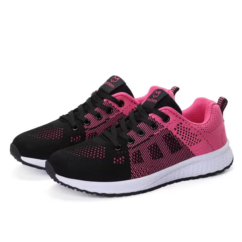 Ultra-Lightweight & Comfortable Sports Trainers black & pink
