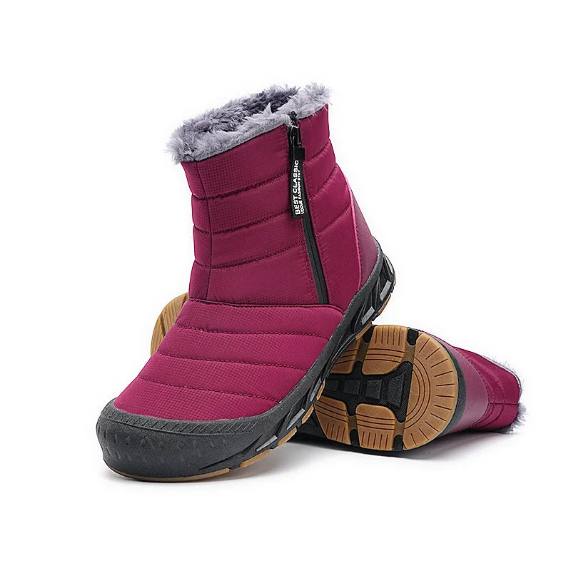 Ultra-Warm Waterproof Snow Boots red