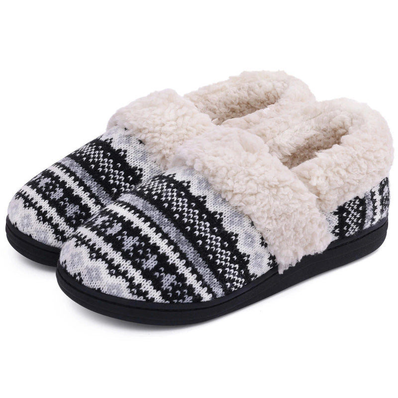 Warm & Anti-Slip House Slippers black
