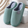 Warm & Anti-Slip Indoor Slippers with Fleece Lining - Unisex green