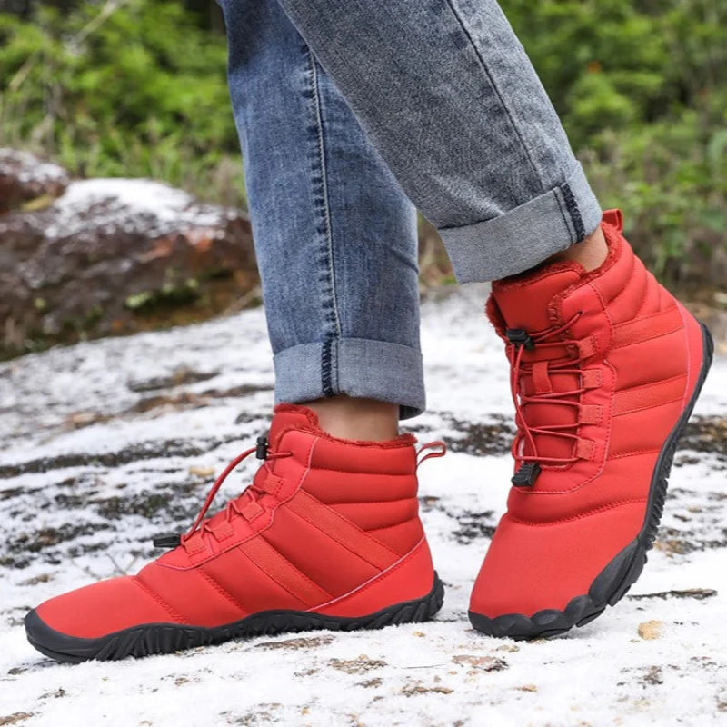 Warm Barefoot Winter Boots red1