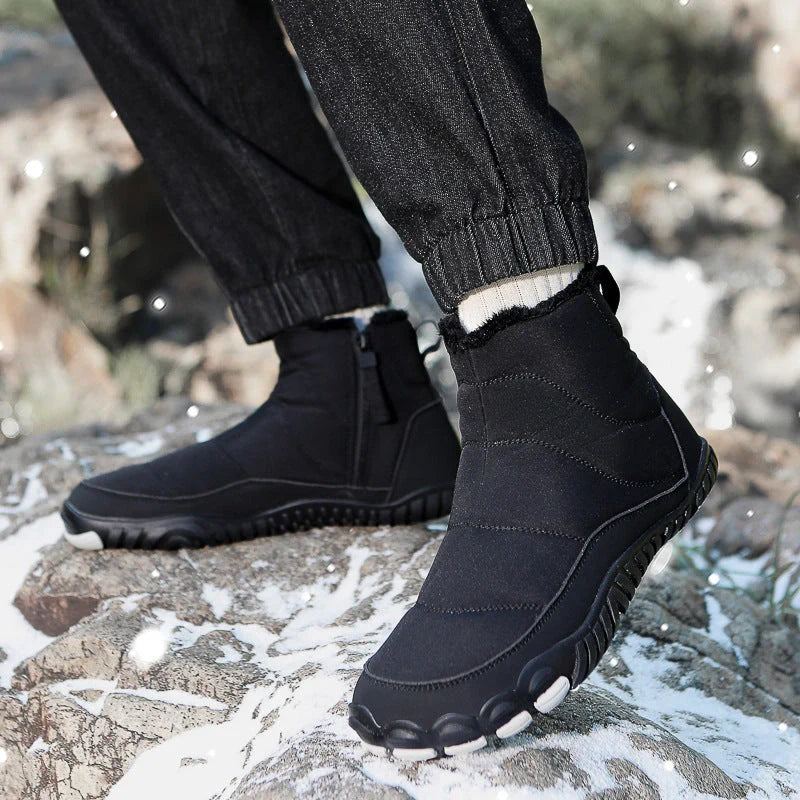 Warm & Comfortable Barefoot Ankle Boots black1