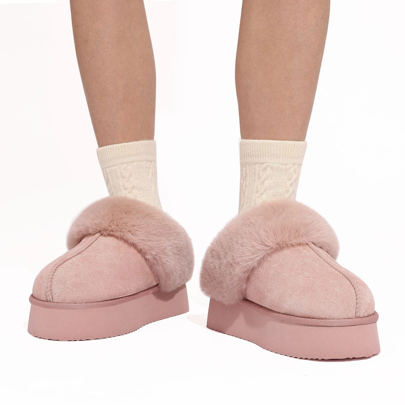 Warm & Comfortable Boston Slip-On Slippers pink3
