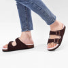 Warm Fleece-Lined Cork Sandals brown1