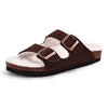 Warm Fleece-Lined Cork Sandals coffe