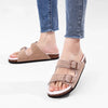 Warm Fleece-Lined Cork Sandals khaki2