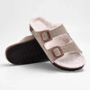 Warm Fleece-Lined Cork Sandals khaki3