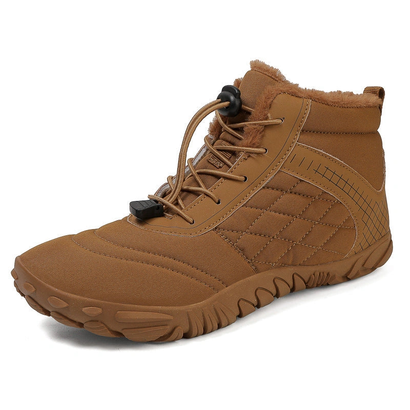 Warm Fur Lined Outdoor Winter Boots brown