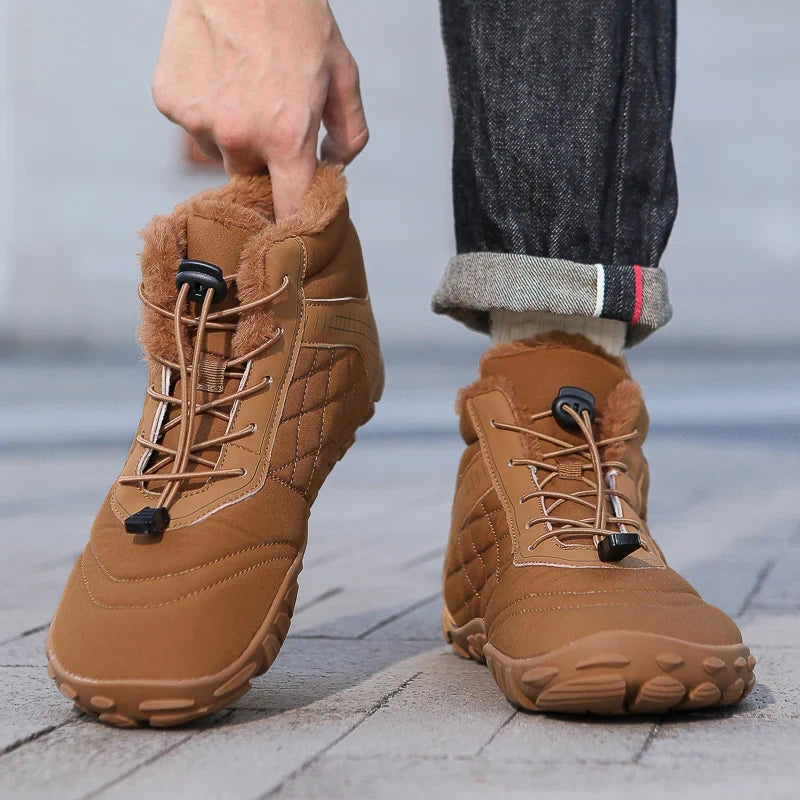 Warm Fur Lined Outdoor Winter Boots brown2