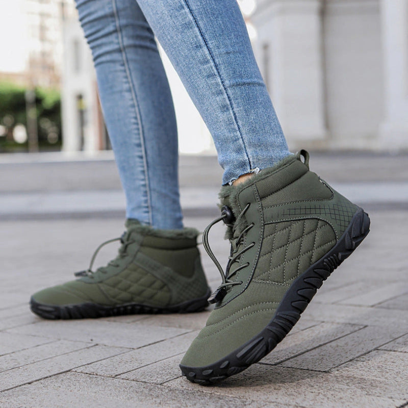 Warm Fur Lined Outdoor Winter Boots green1