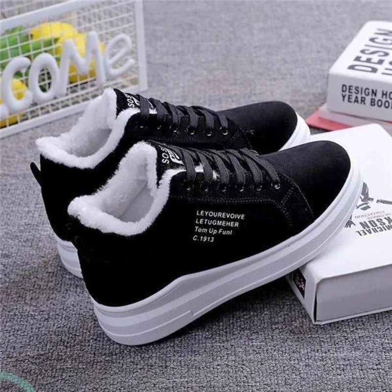Warm Fur Sneakers & Comfortable black2