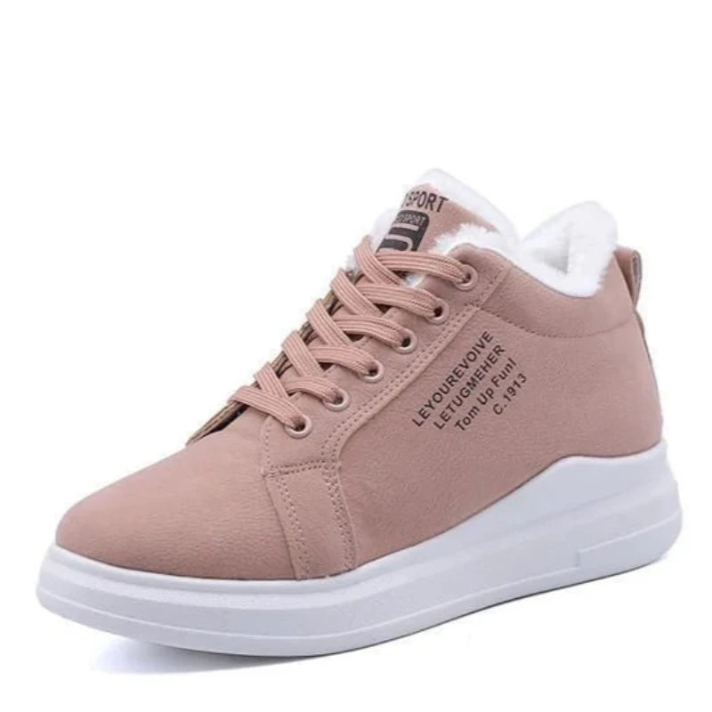 Warm Fur Sneakers & Comfortable brown