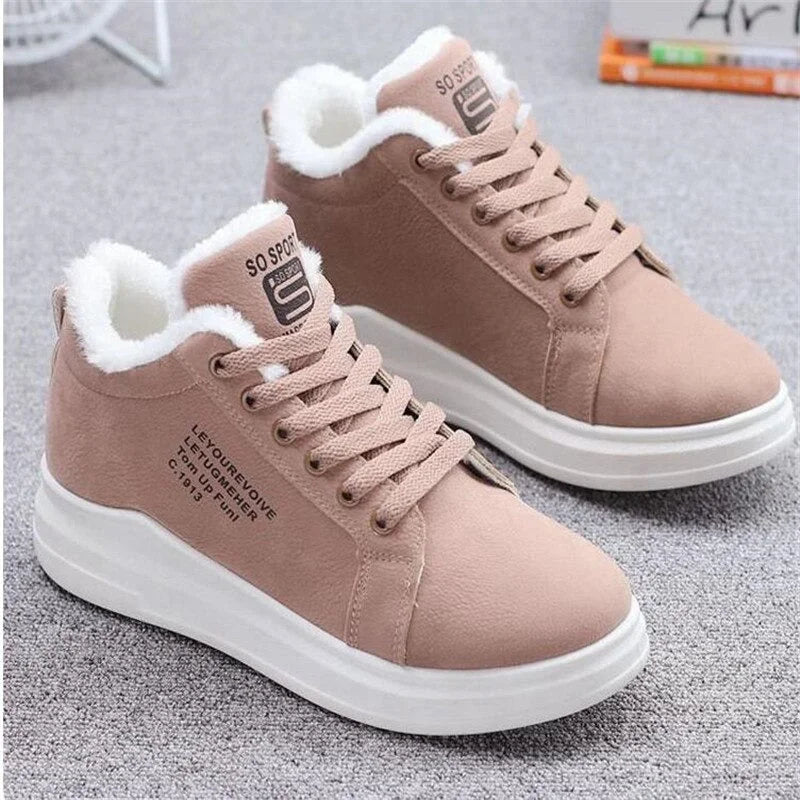 Warm Fur Sneakers & Comfortable brown1