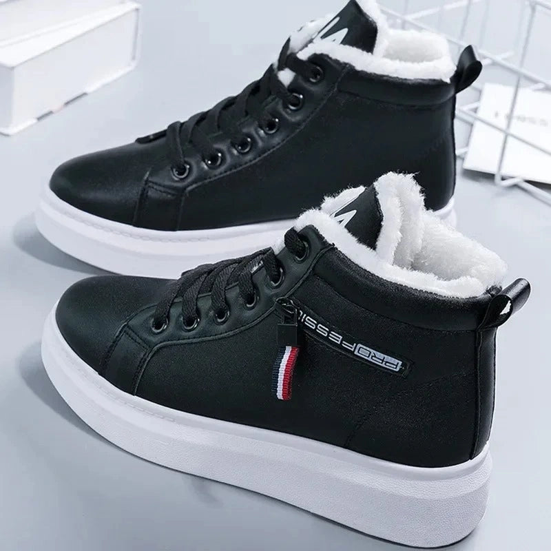  Warm High-Top Sneakers black
